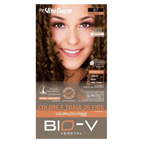 COLORAÇÃO CREME BIO-V - 6.7 LOURO ESCURO MARROM