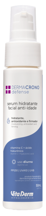 SERUM HIDRATANTE FACIAL ANTI-IDADE DERMACRONO DEFENSE FPS30/UVA10 VITA DERM