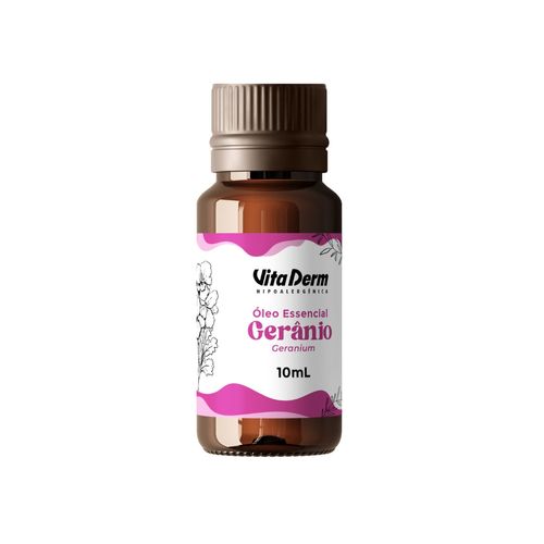 ÓLEO ESSENCIAL DE GERÂNIO (GERANIUM) 10ML VITA DERM